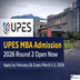 UPES MBA Admission 2026 Round 2 Open Via UPESMET; Apply by February 28 @upes.ac.in